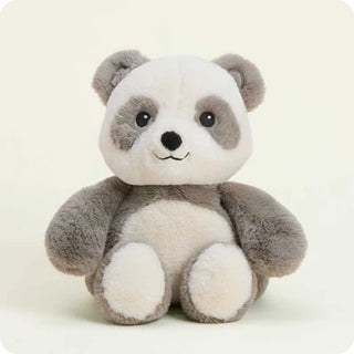 cute gray and white panda plush toy