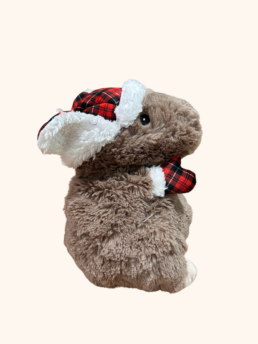 capybara plush with hat and mittens
