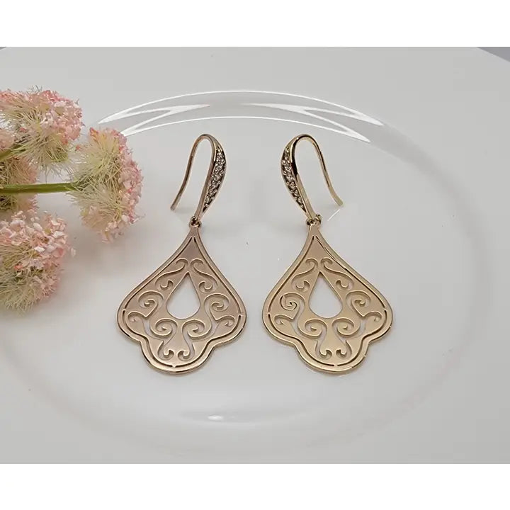 Dangle Chocolate Gold Earrings