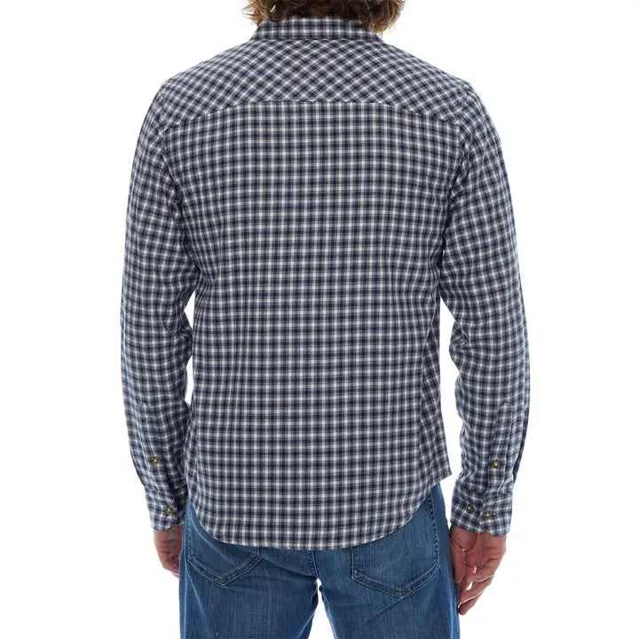 Easton Flannel Shirt in Navy Blue