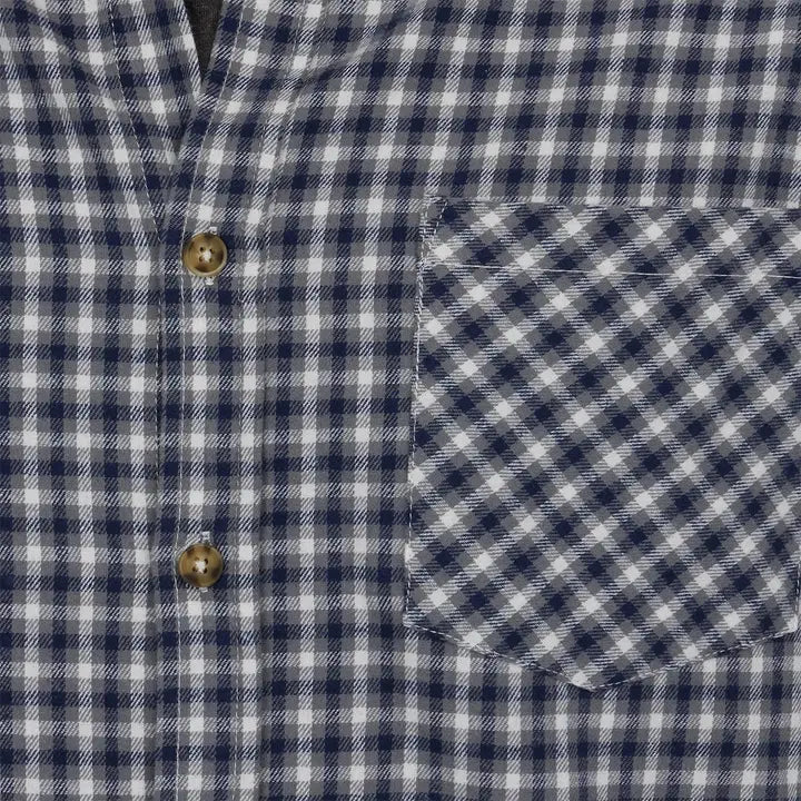 Easton Flannel Shirt in Navy Blue