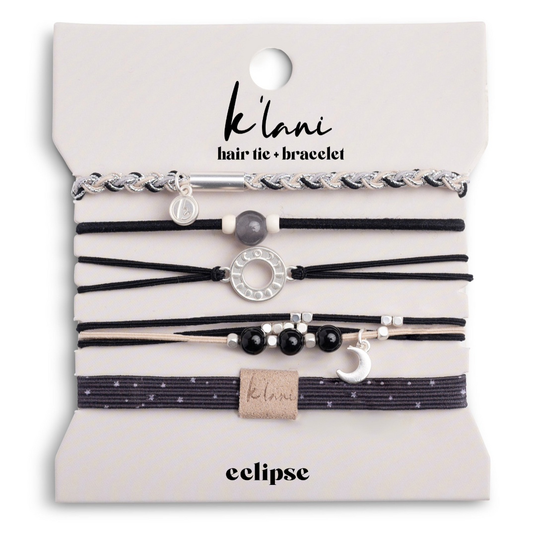 eclipse themed sewt of 5 hair ties by k&