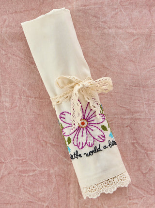 Embroidered Cotton Givable Pillowcase - World Better