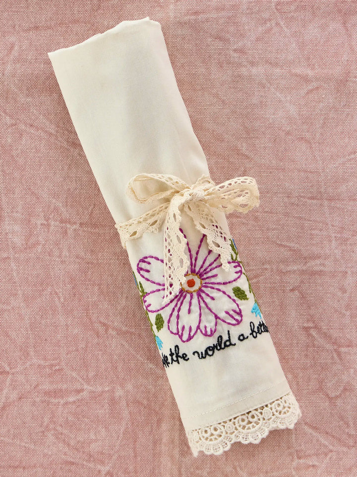 Embroidered Cotton Givable Pillowcase - World Better