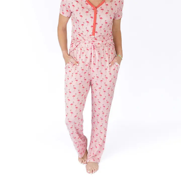 Bamboo Pajama Pants- Fancy Flamingo