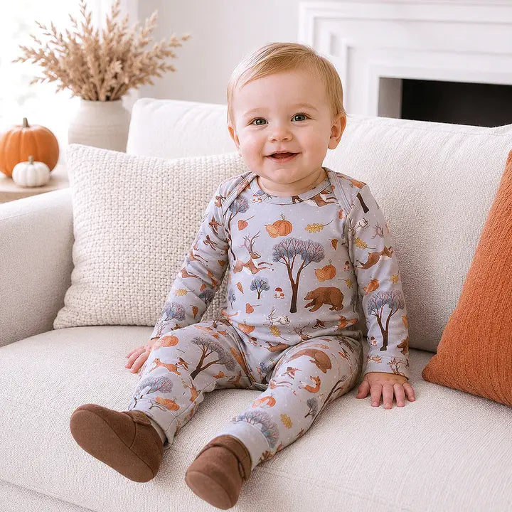 Forest Frolic Bamboo Baby Romper