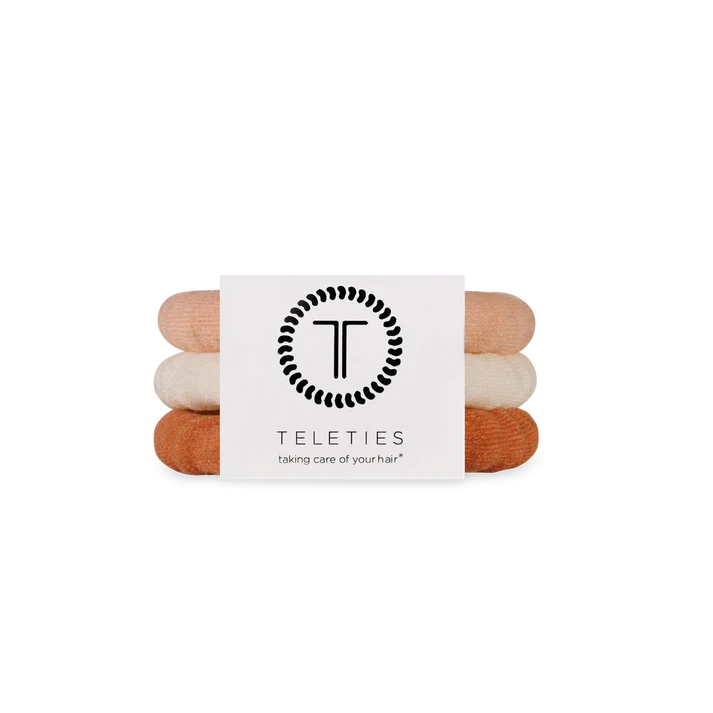 set of neutral color hair ties