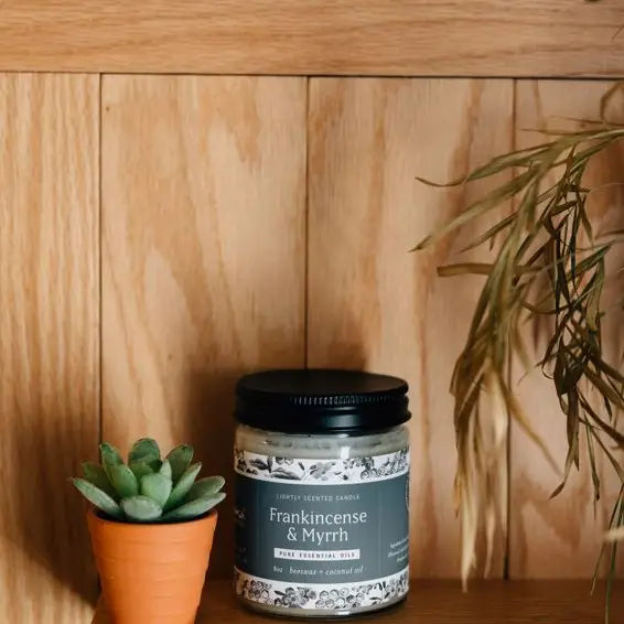 Frankincense and Myrrh Essential Oil Jar Candle