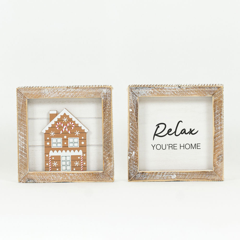 Reversible Gingerbread - Relax Your Home Sign