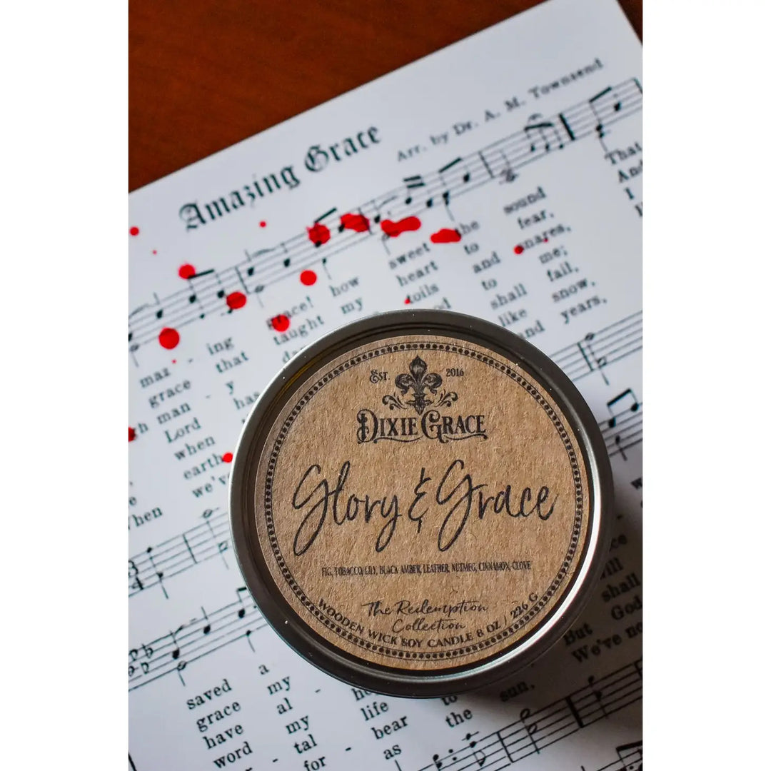 Glory and Grace Wooden Wick Candle