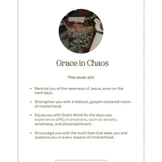 Grace in Chaos Motherhood Bible Study Book