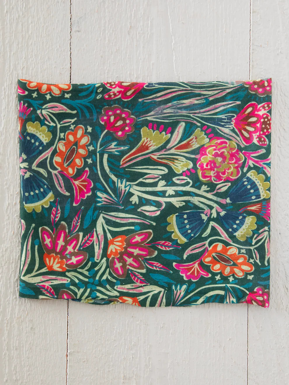 Half Boho Bandeau Headband in Green Painterly Vines