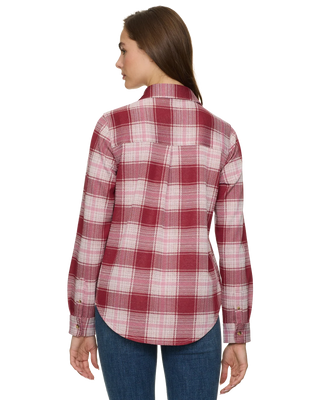 Hero Stretch Flannel Shirt in Burgundy