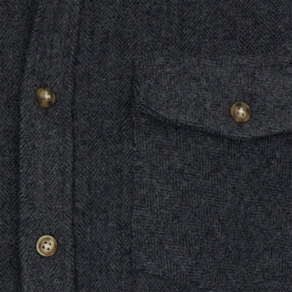 Kingsley Vertical Striped Herringbone Shacket