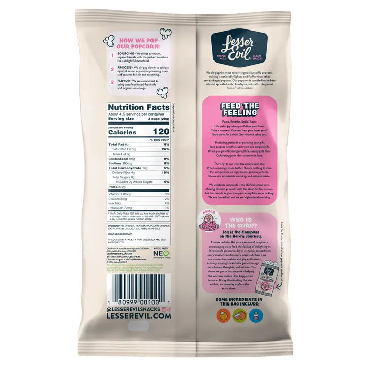 Organic Popcorn, Himalayan Pink 4.6 oz