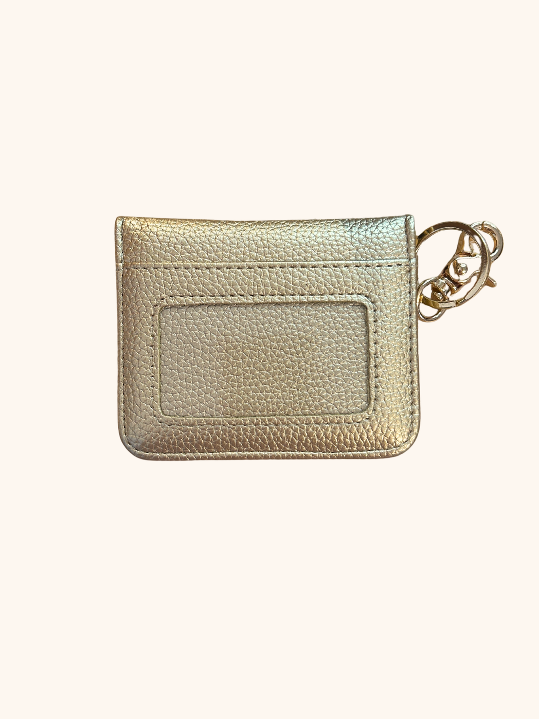 Vegan Leather ID Wallet in Champagne