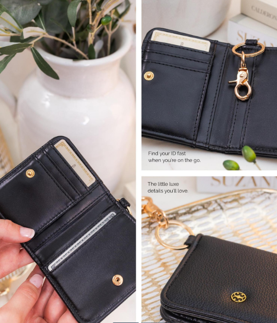 Vegan Leather ID Wallet in Brown