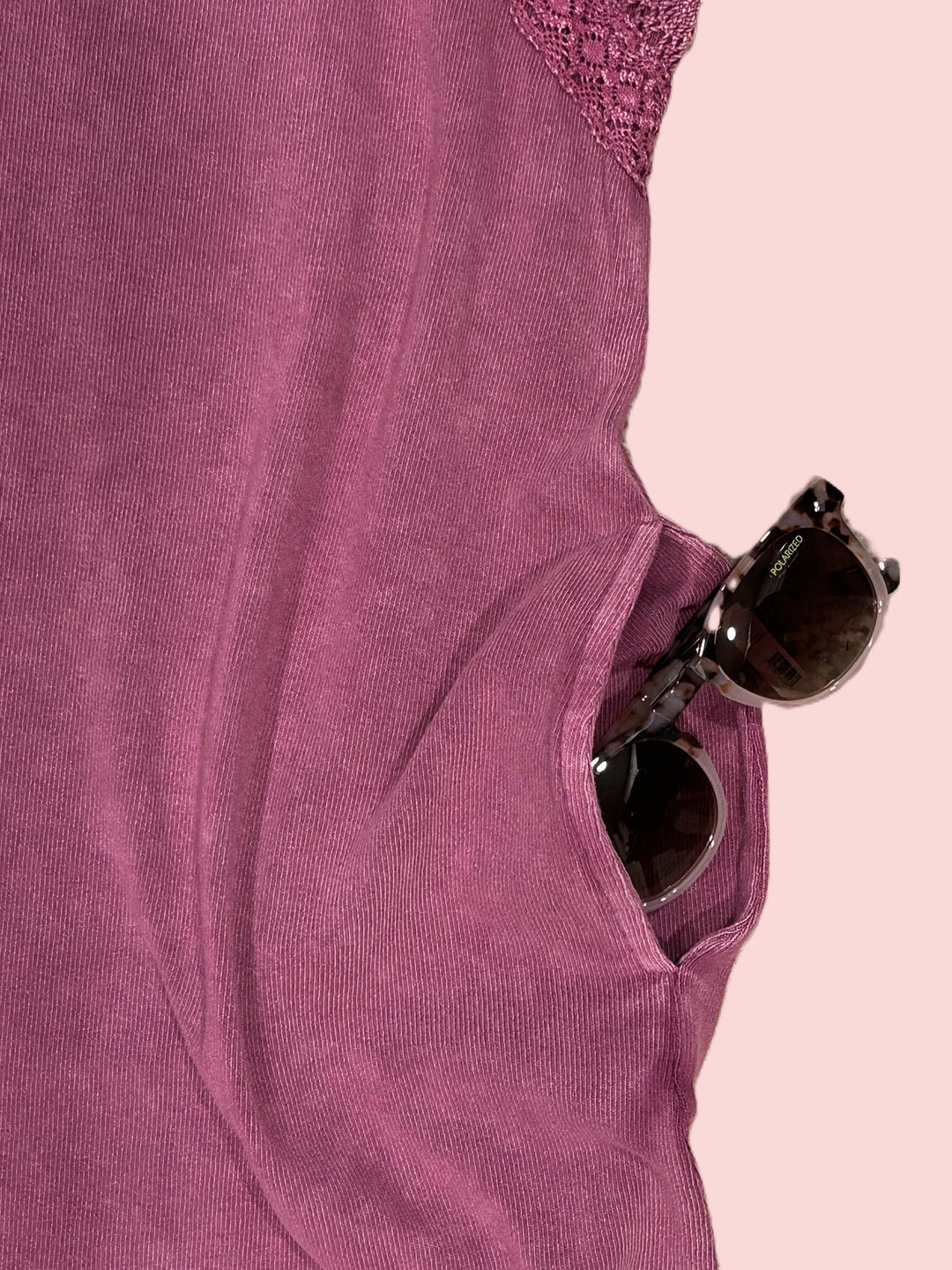 Wing Sleeves Mineral Washed Mini Dress in Orchid