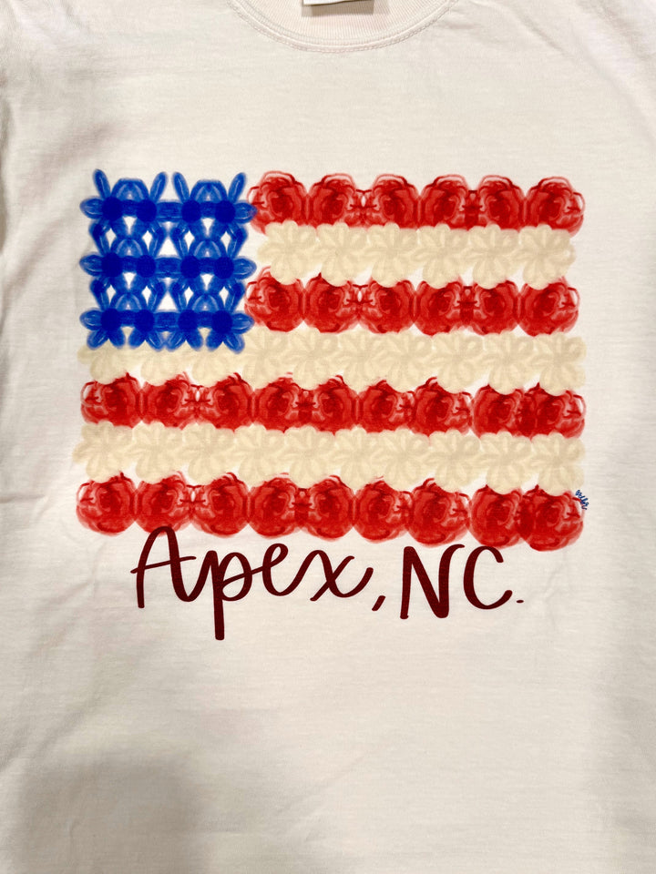 Flowers and Flag Apex, NC T-Shirt