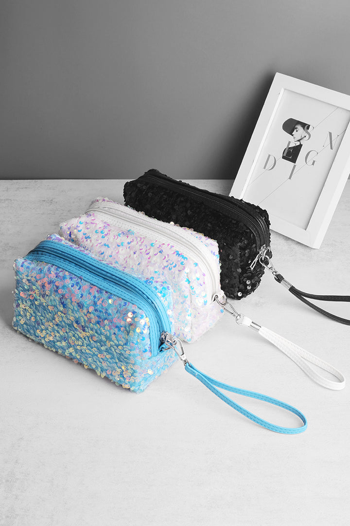 Colorful Sparkling Sequin Cosmetic Bag