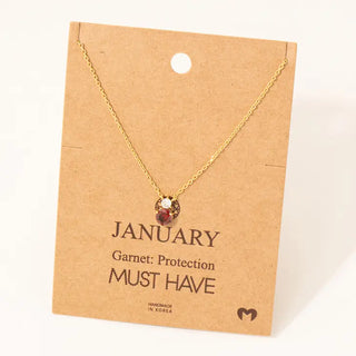 Birthstone Pendant Necklace