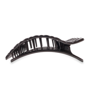 Teleties Flat Rectangle Hair Clip-Jet Black Quilted