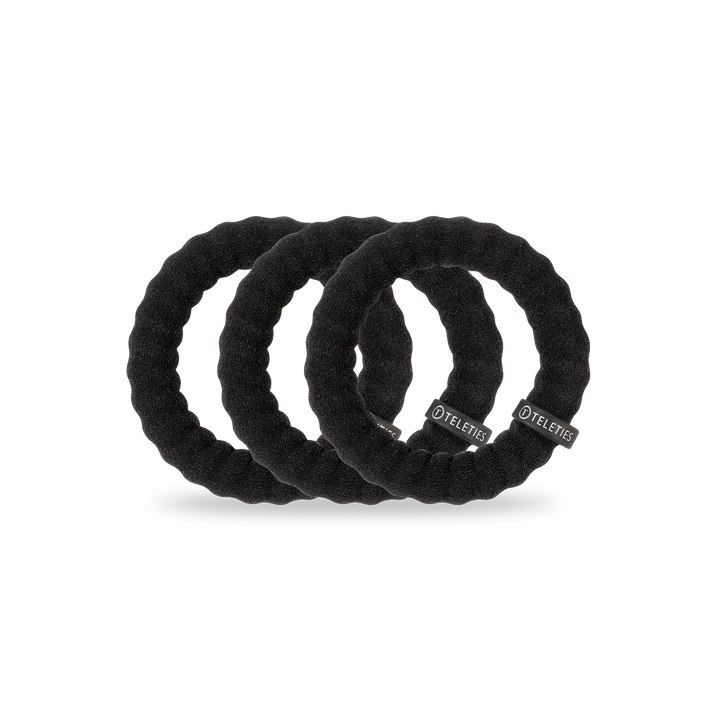 Large Nylon Hair Ties- Jet Black