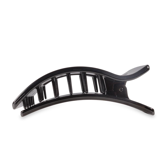 Teleties Flat Rectangle Hair Clip- Jet Black