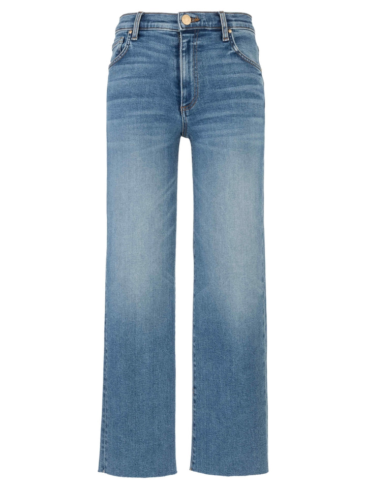 Blue jeans on a white background