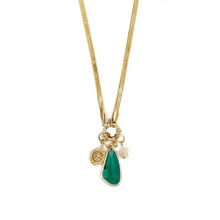 Green Gem Charm Waterproof Necklace