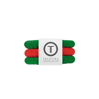 Teleties Small Nylon Hair Ties- Jolly & Bright