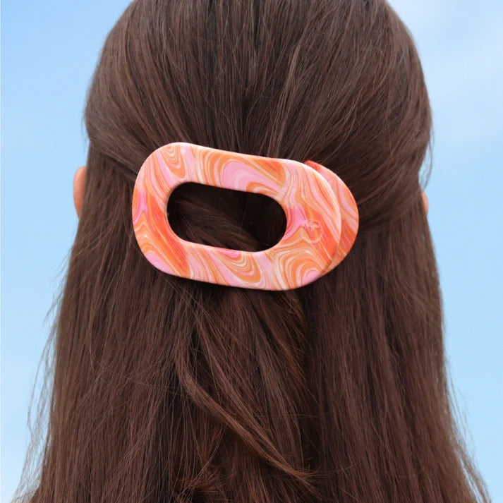 Teleties Flat Round Hair Clip- Just Keep Swimming