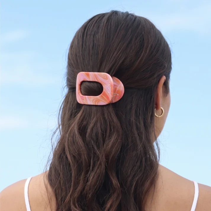 Teleties Flat Round Hair Clip- Just Keep Swimming