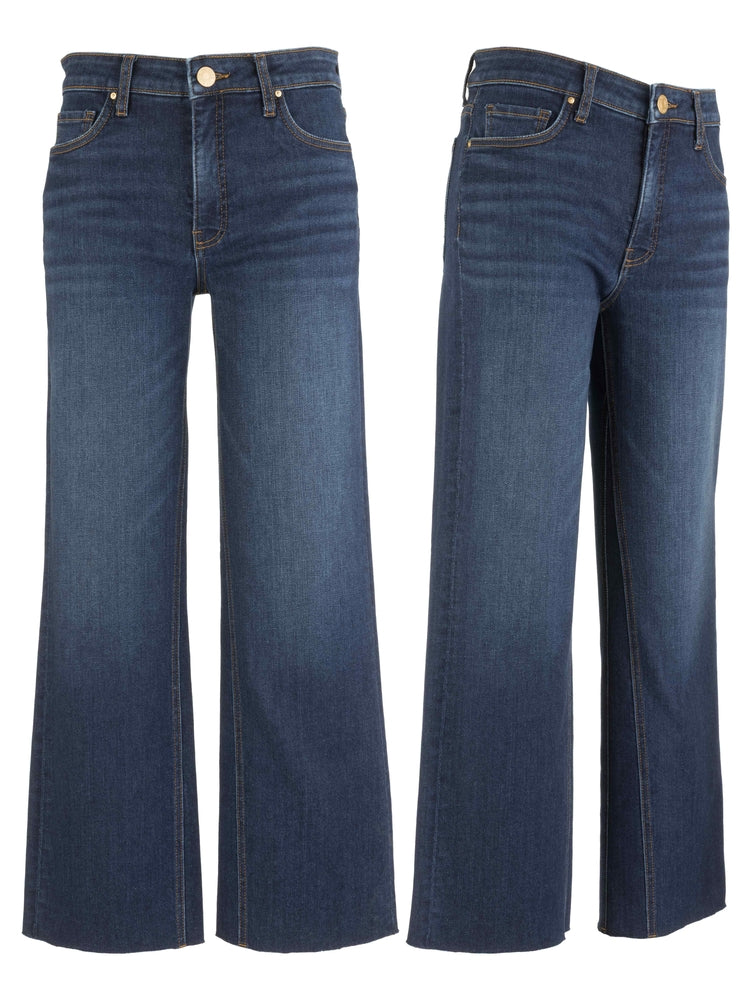 Pair of blue jeans on a white background