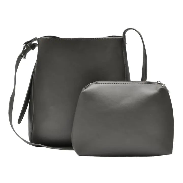 black large leather crossbody bag
