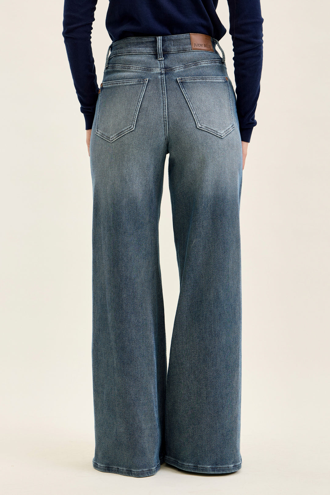 Judy Blue High Waist Liza Knit Indigo Palazzo