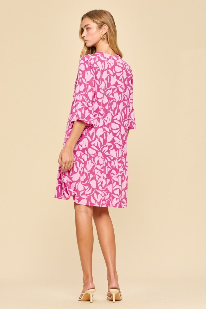 Lizzy Sunday Wrinkle-Free Dress in Pink