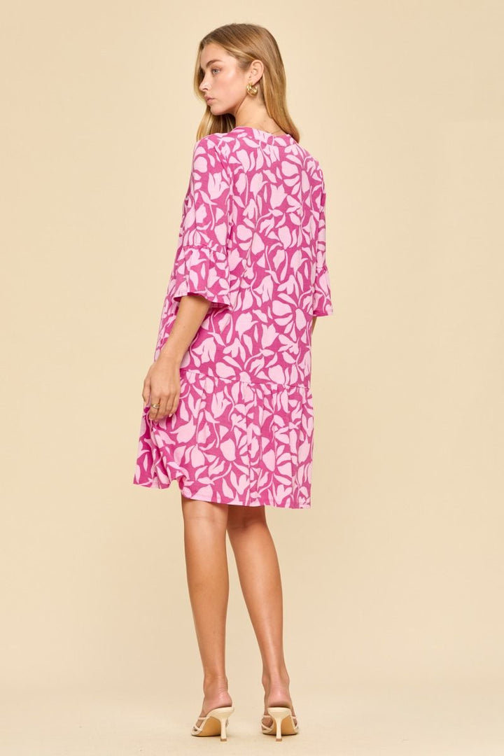 Lizzy Sunday Wrinkle-Free Dress in Pink