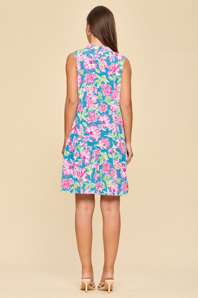 Lizzy Sleeveless Wrinkle-Free Dress in Royal Blue