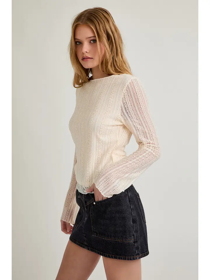 Long Sleeve Top in Lace