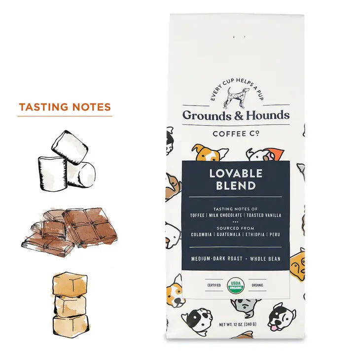 Grounds and Hounds Coffee Lovable Blend