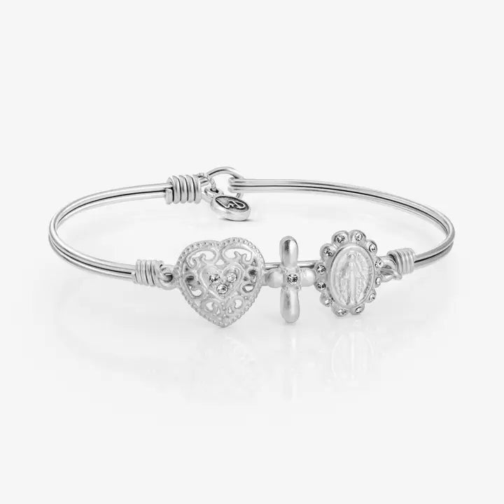 Love, Faith, and Miracles Bangle Bracelet