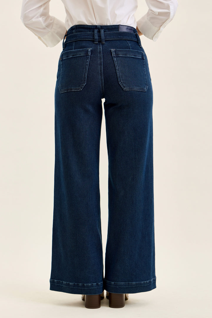 Judy Blue High Waist Lux Retro Wide in Nightfall Blue