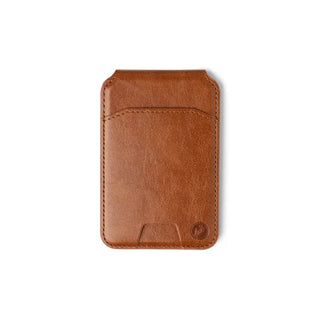 Brown leather wallet on a white background