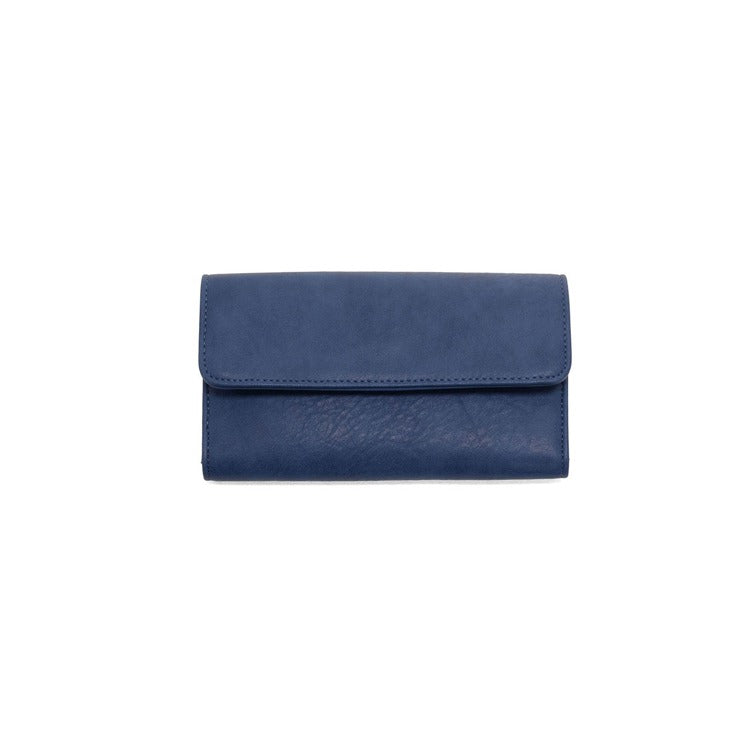 Blue wallet on a white background