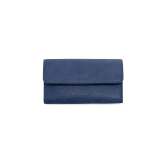 Blue wallet on a white background