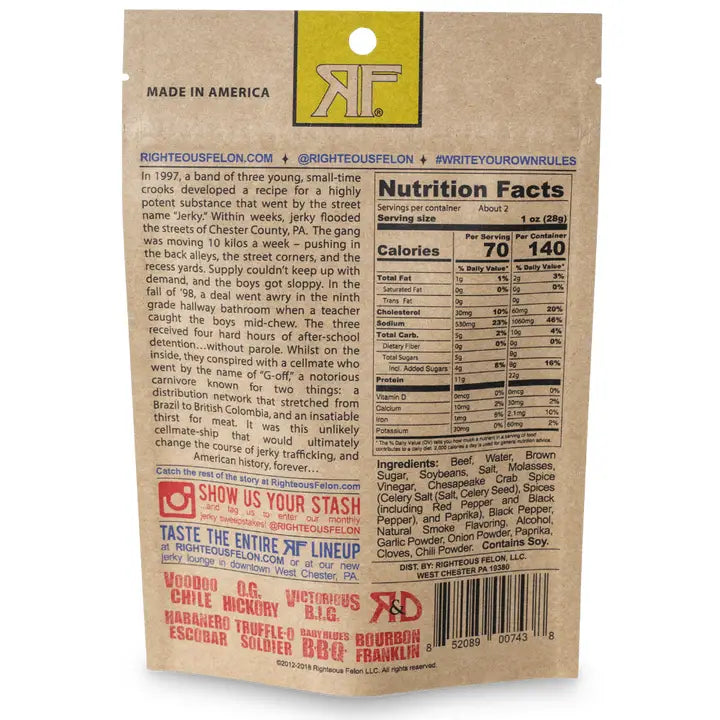 Maryland Monroe Beef Jerky 2oz