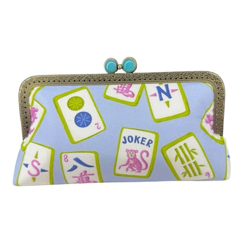 Handmade Midi Clutch Purse- Mahjong Mischief