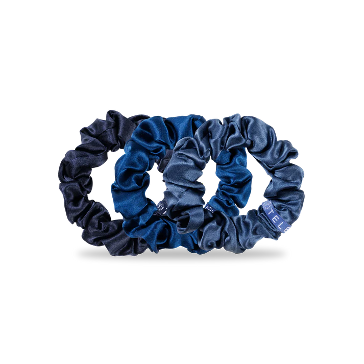 Large Teleties Silk Scrunchies- Midnight Rain