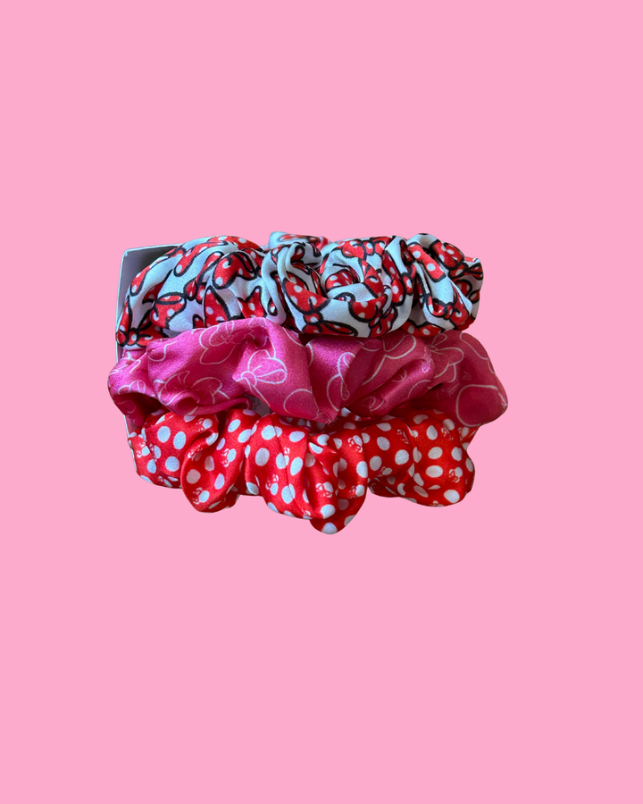 Teleties- Minnie Mouse Large Silk Scrunchies